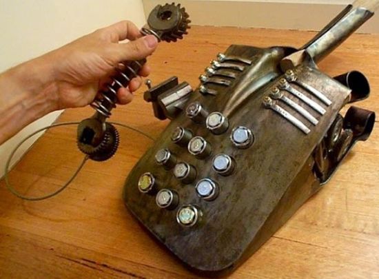 Steampunk desk phone
