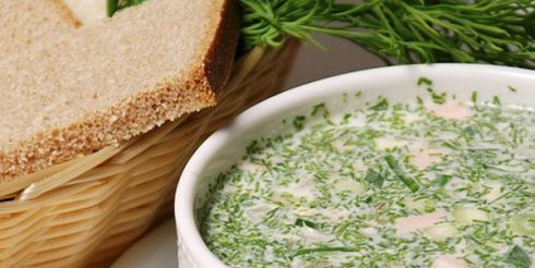 Окрошка: оливье в кефире