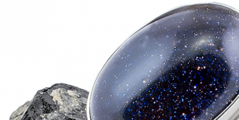 Серебряные кольца с авантюринами