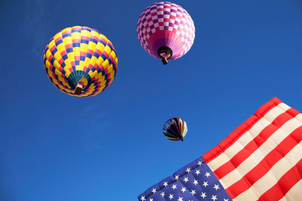 Фестиваль воздушных шаров с Солбергском аэропорту, Нью-Джерси, США.